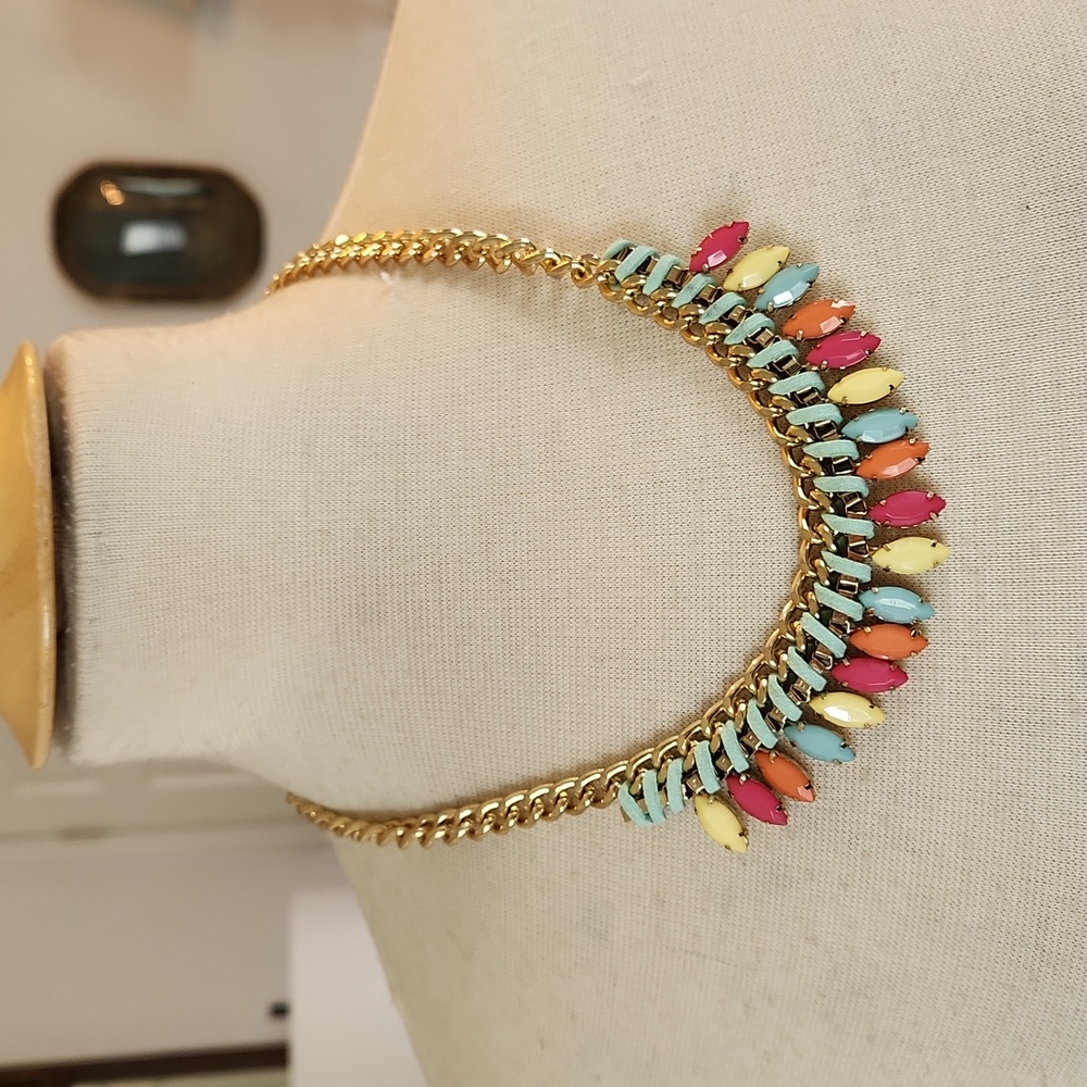 Colorful statement necklace